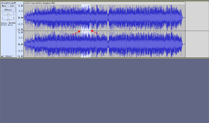 audacity Atemgeräusch auswählen