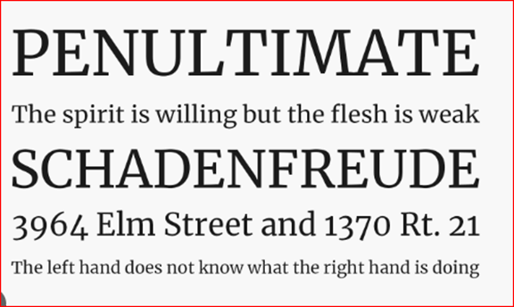 merryweather subtitle font