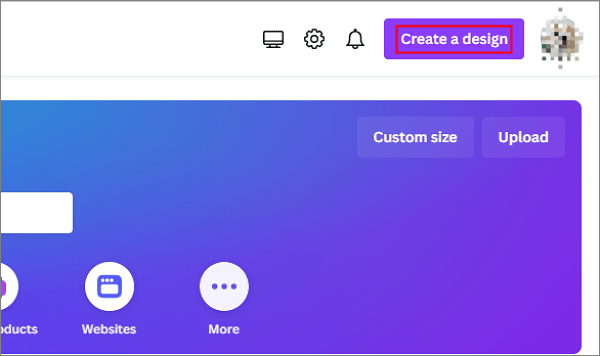 canva create a design