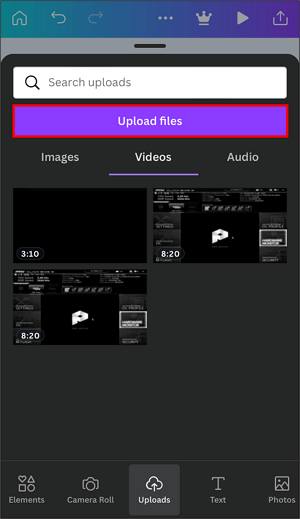 canva Dateien hochladen