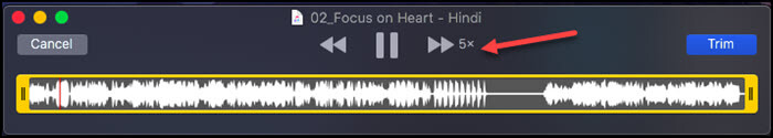 Change Audio Speed with Quick Time