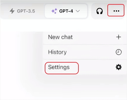 ChatGPT settings