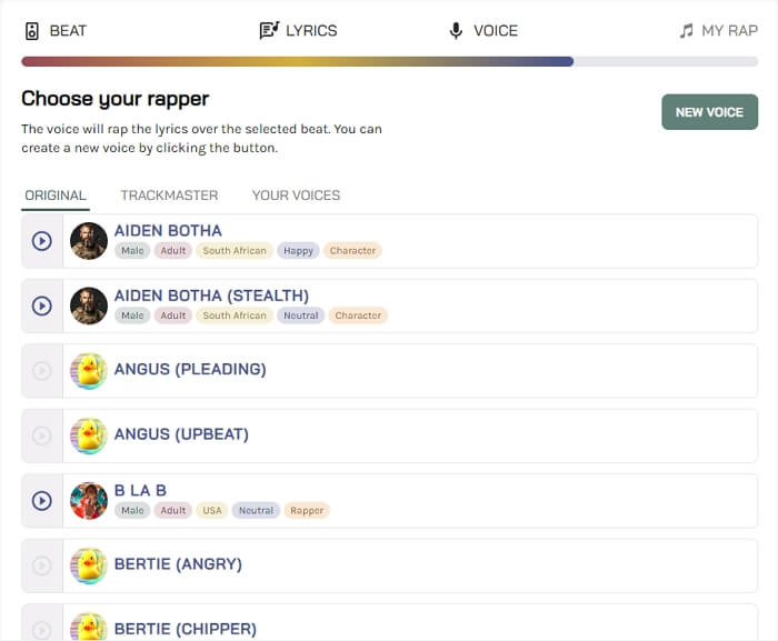 Choose a rapper you like