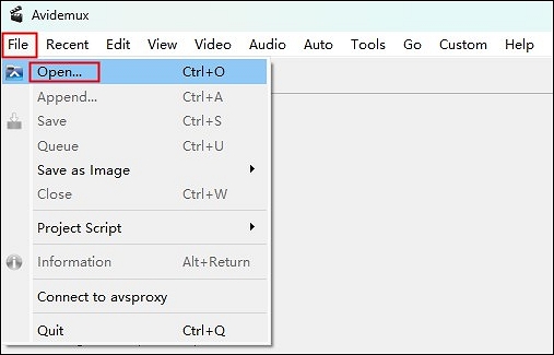 click on file and open