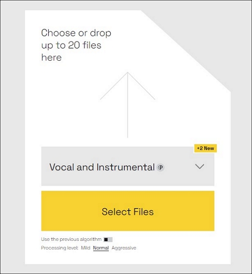 click on select files