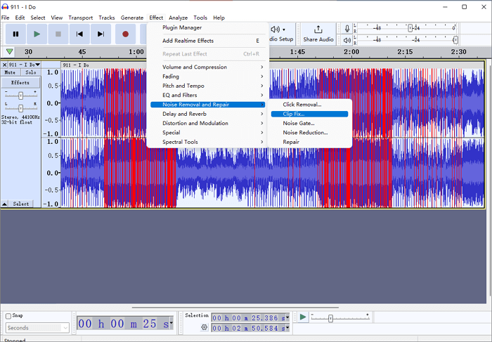 clip fix audacity