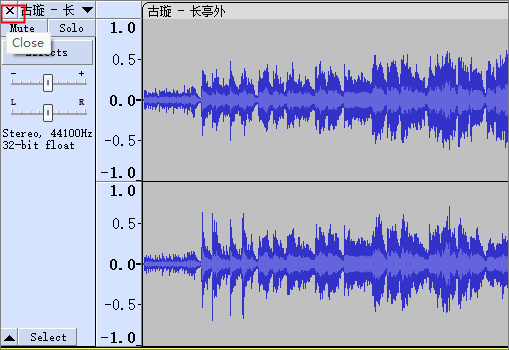 Schließen Sie den Originaltitel mit Audacity