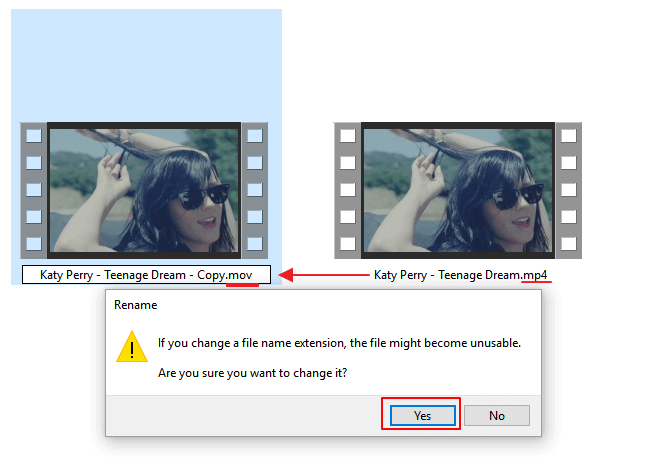 convertire file MP4 in MOV