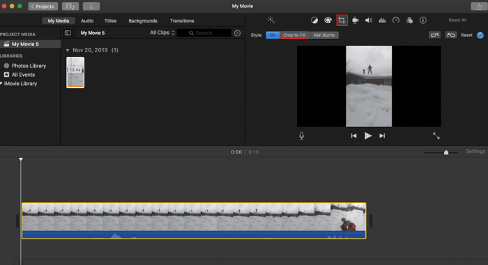 selezionare Ritaglia da riempire
