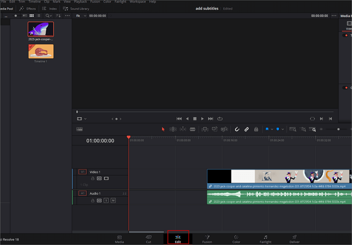 davinci resolve acesso editar página