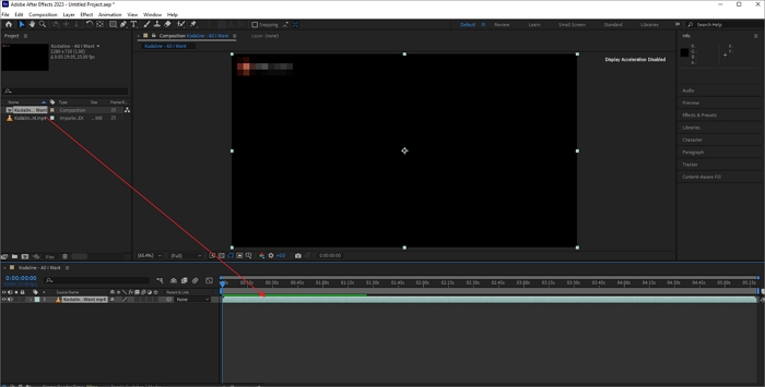 Drage the clip to the timeline