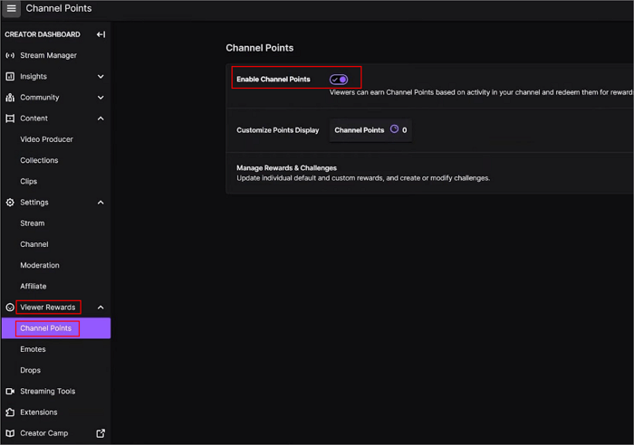 enable channel points