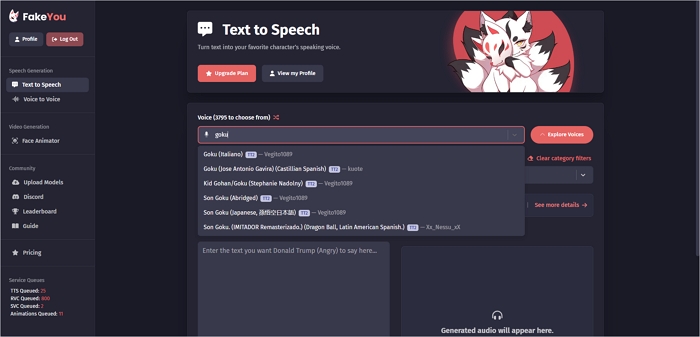FakeYou Text to Speech 