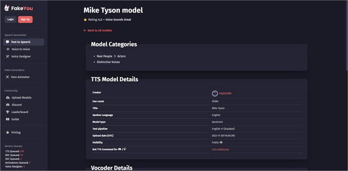 FakeYou mike tyson voice