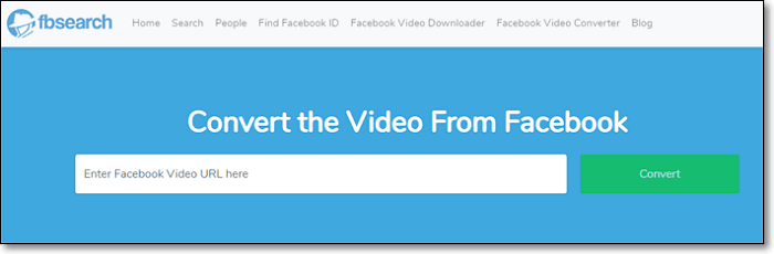Converti video di Facebook con Ricerca FB
