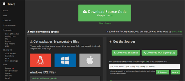 gerador de legendas ffmpeg