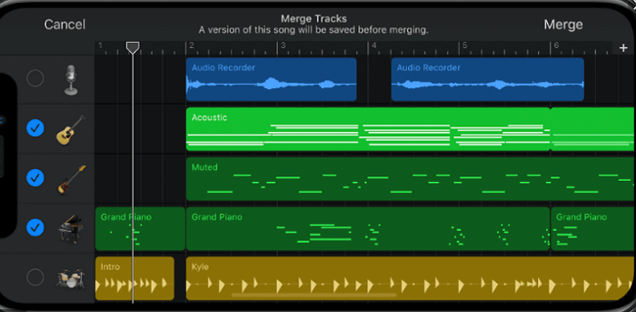 Audio mixer software app