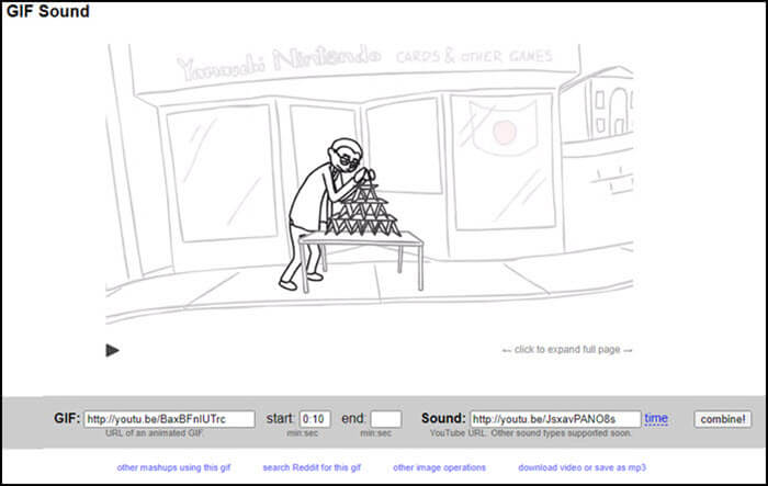 Strumento online per aggiungere audio a Gif