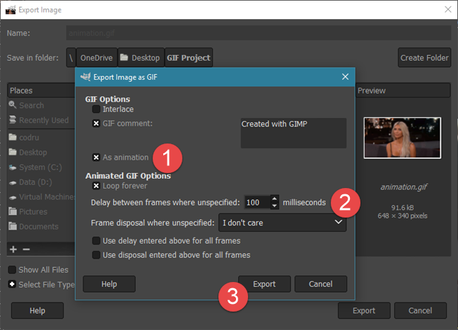 GIMP  - best gif maker