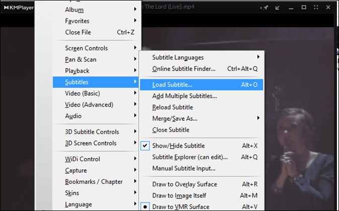 select your SRT file