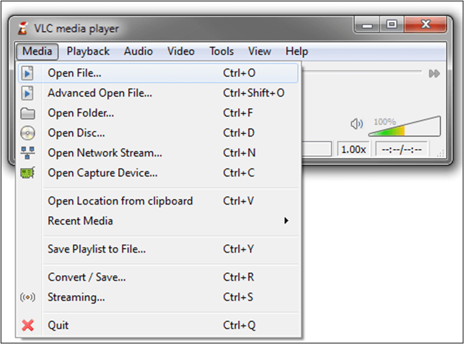 open file VLC