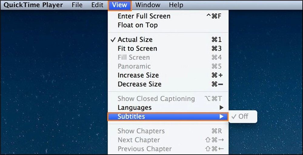 select the Subtitles