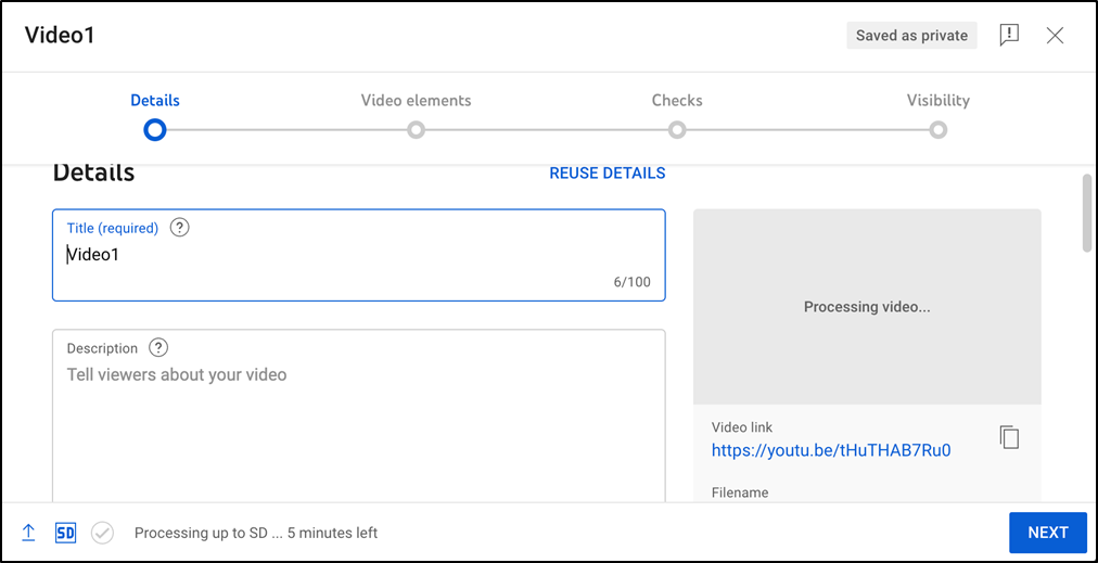  Upload the source video