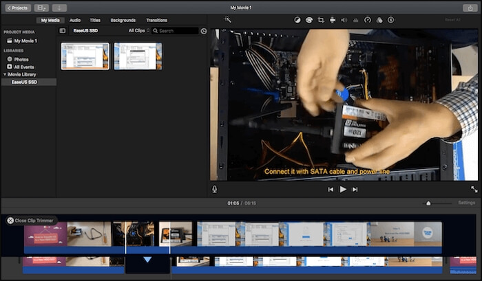 imovie - editor mp4 gratuito per Mac