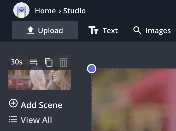 kapwing aggiungere scena