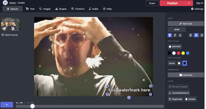 inserire filigrana in video con strumenti online