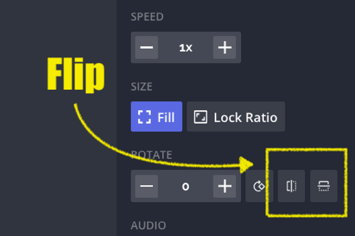 kapwing modifica effetto specchio