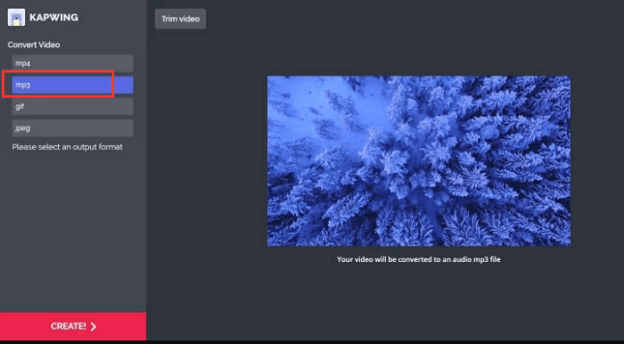Extract audio from YouTube with Kapwing