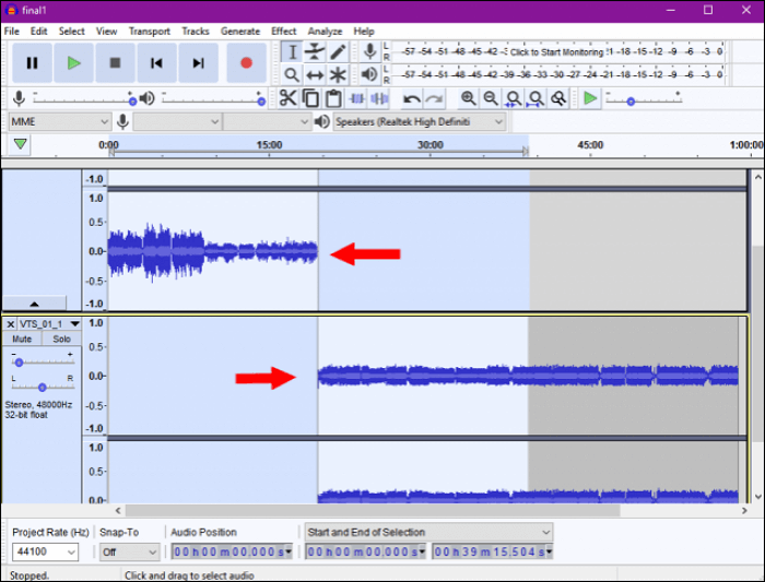 merge and export mp3 files