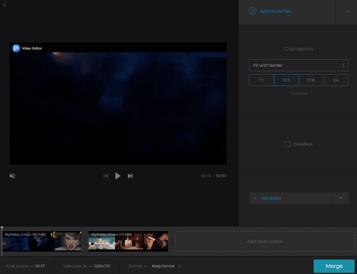 merge videos using online tool