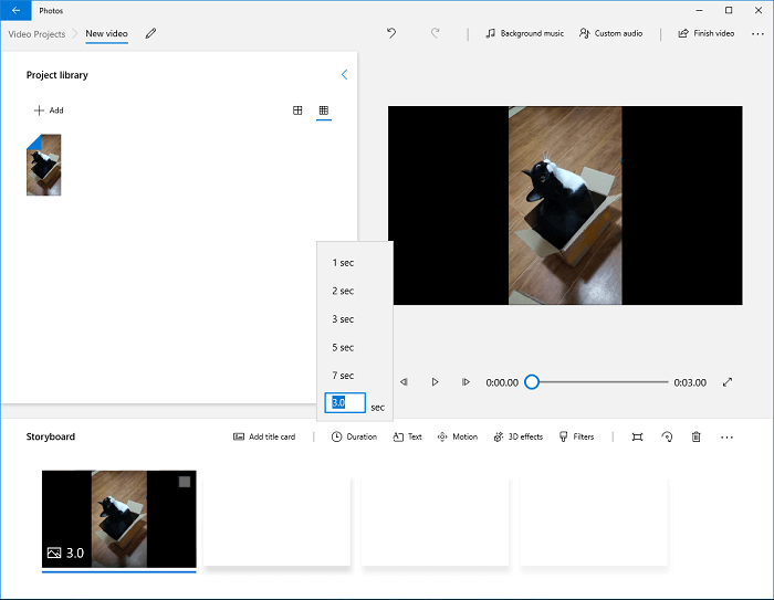 microsoft photos duration