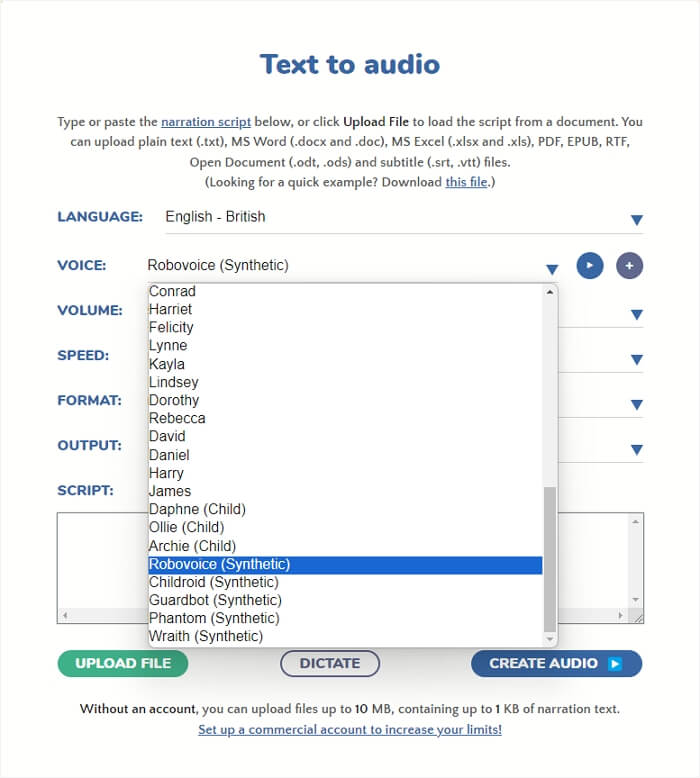 meme text to speech narakeet
