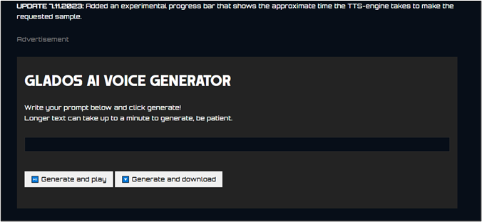 glados voice generator nerdaxic