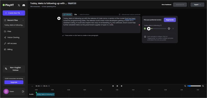 news reporter voice generator play.ht