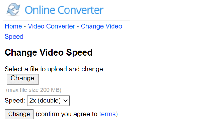 online converter change speed