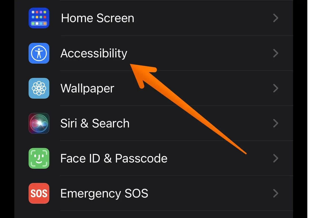 open accessibility feature 