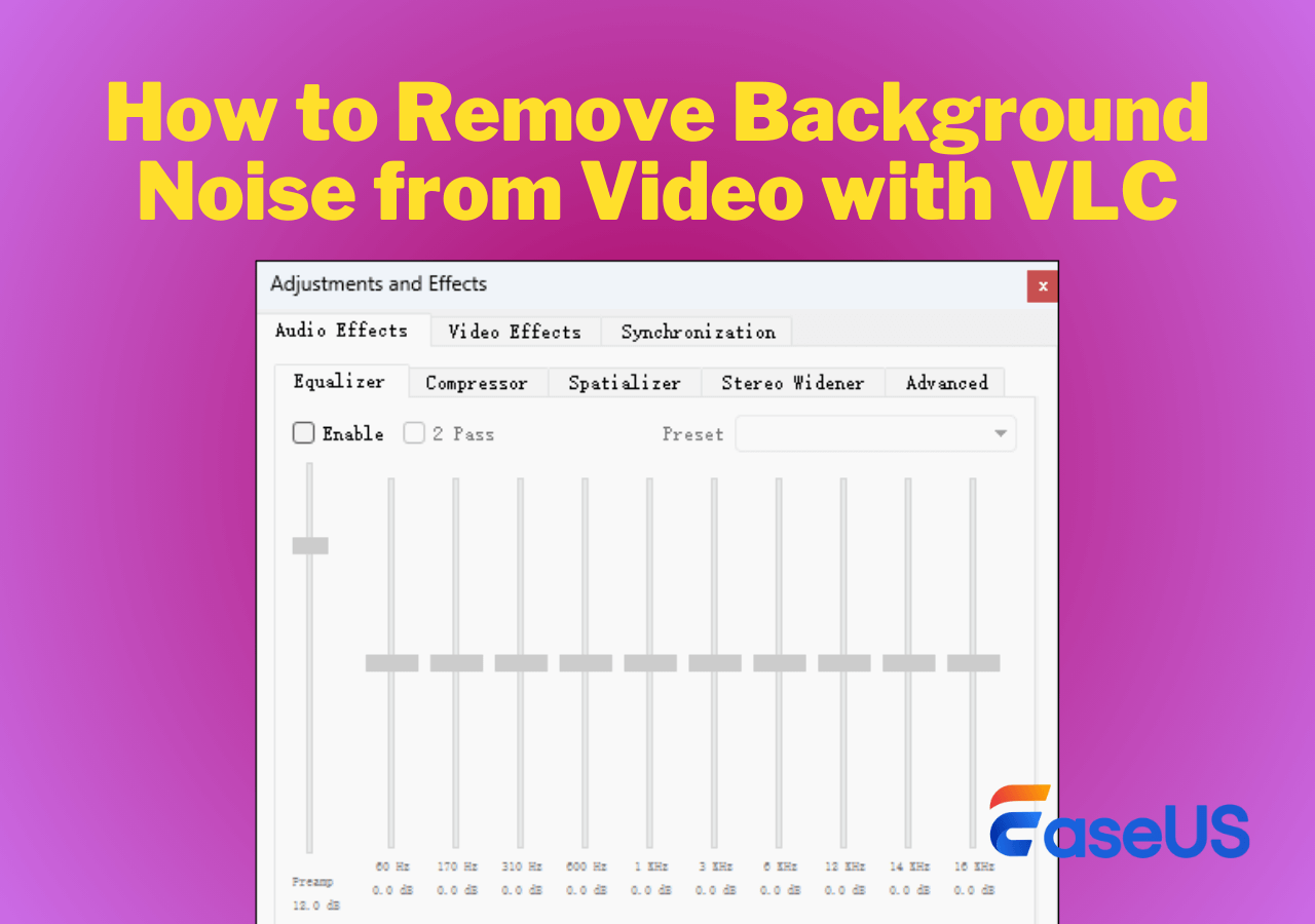 remove background noise from video with vlc