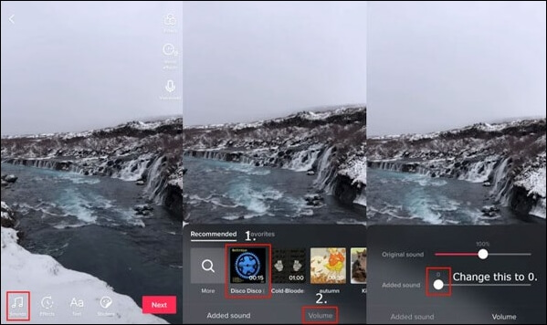 Musik aus einem Tiktok-Video entfernen