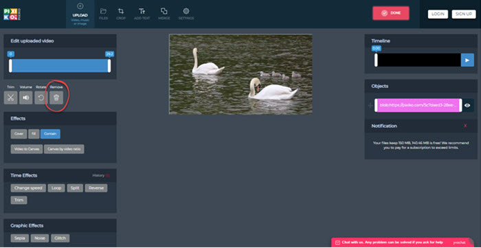 reverse video with online tool - 2