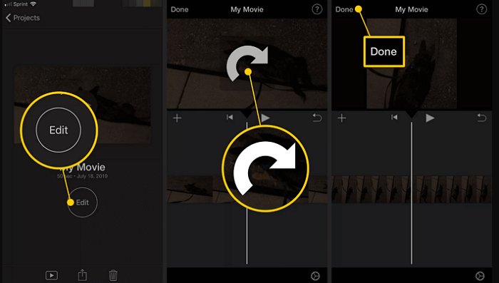 ruotare video su iPhone