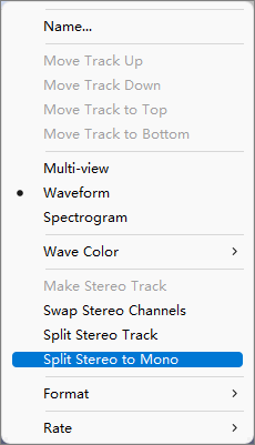 Split Stereo zu Mono Audacity