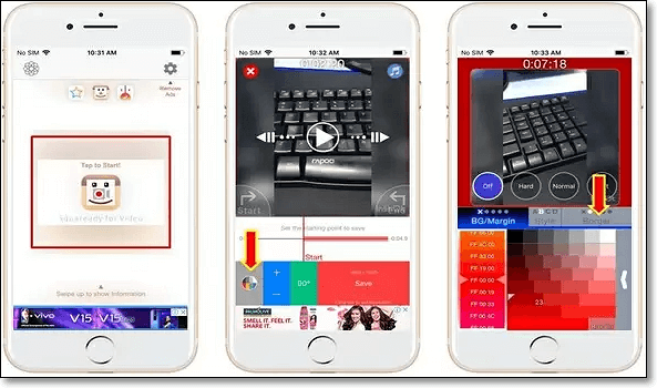 Add border to video on iPhone