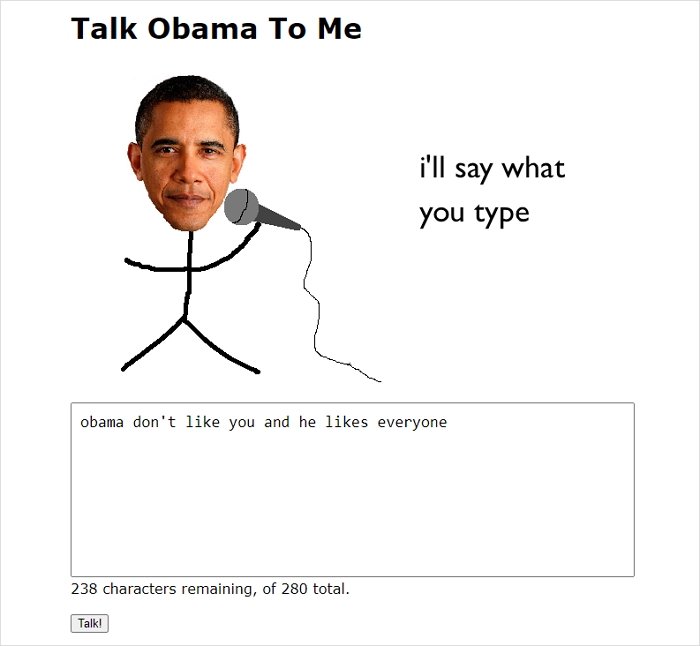 Talk Obama to Me