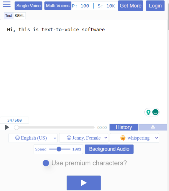 Online Text to Speech with Emotions