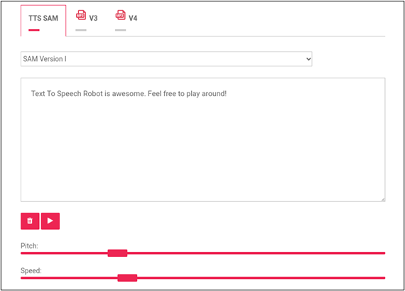 Text-to-voice-Robot-Sam-Text-to-Speech-website