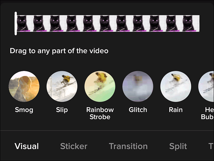 applicare effetti al video